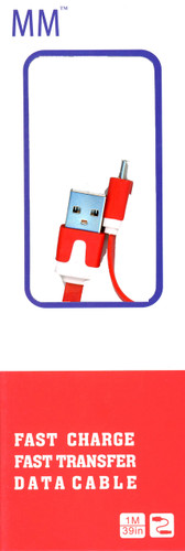 Micro Flat USB Cable Red (Retail Packaged)