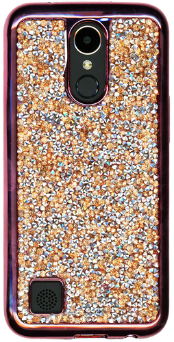 LG K20 PLUS MM Candy Bling Case Rose Gold