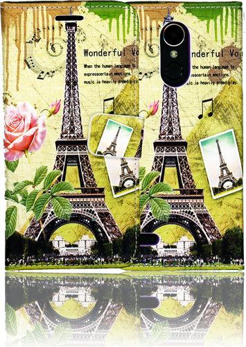 LG K20 PLUS MM 3D Design Wallet Paris Flowers