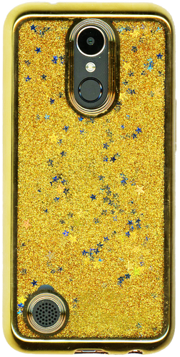 LG K20 PLUS MM Electroplated Water Glitter With Stars Gold