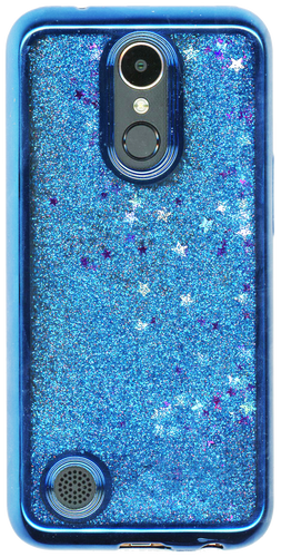 LG K20 PLUS MM Electroplated Water Glitter With Stars Blue