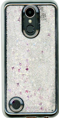 LG K20 PLUS MM Electroplated Water Glitter With Stars Silver