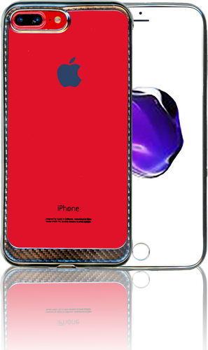 IPHONE 7 PLUS MM Electroplated Carbon Fiber Candy Case Silver