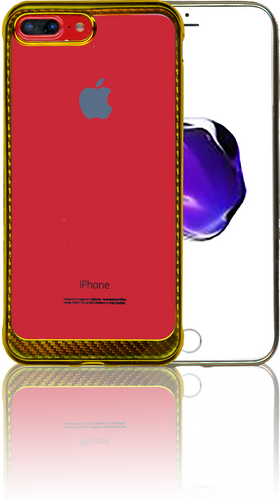 IPHONE 7 PLUS MM Electroplated Carbon Fiber Candy Case Gold