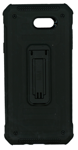 Samasung Galaxy J7(2017) MM Opal Kickstand Case Black (Tempered Glass Included)