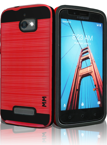 Coolpad Defiant MM Slim Dura Metal Finish Red