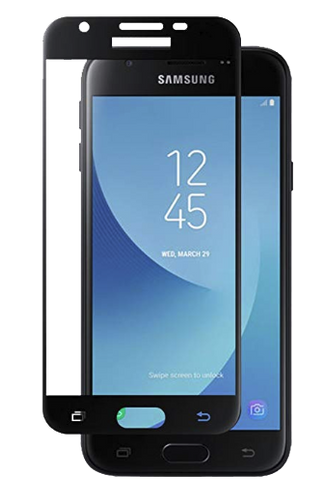 Samsung Galaxy J3 Emerge Full Cover Tempered Glass Black