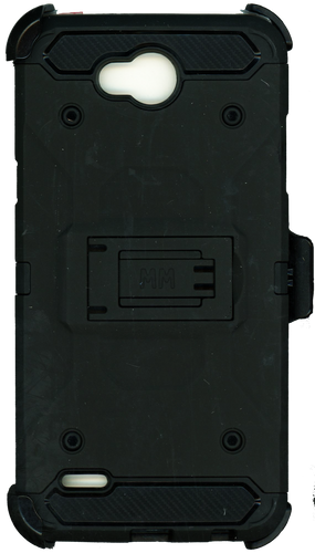 LG X Power 2 MM Silo Rugged Case Black(Tempered Glass Included)