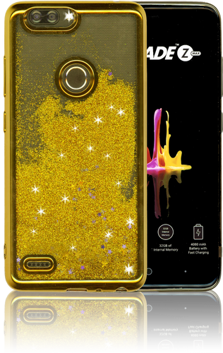 ZTE Blade MM Electroplated Water Glitter Case With Stars Gold