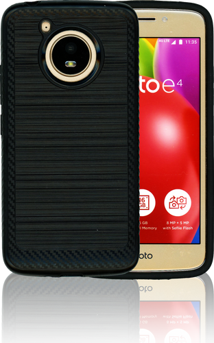 Motorola E4 Carbon Fiber Metal Black