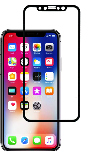Iphone X/10/XS 5D Tempered Glass Black