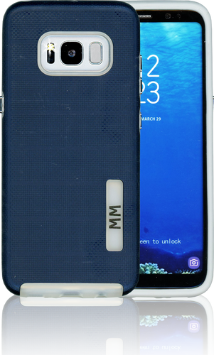 Samsung Galaxy S8 MM Opal Slim Case Navy Blue(Curved Tempered Glass Included)