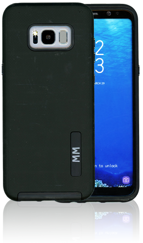 Samsung Galaxy S8 PLUS MM Opal Slim Case Black(Curved Tempered Glass Included)