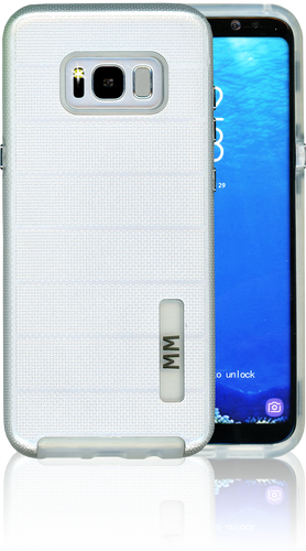 Samsung Galaxy S8 PLUS MM Opal Slim Case Silver(Curved Tempered Glass Included)