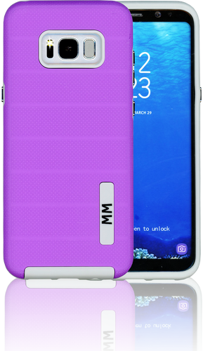 Samsung Galaxy S8 PLUS MM Opal Slim Case Purple(Curved Tempered Glass Included)