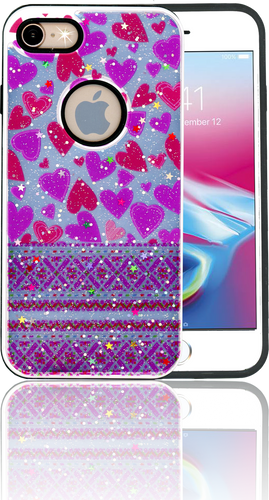 Iphone 7/8 MM 3D Purple Hearts
