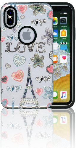 Iphone X MM 3D Paris Hearts