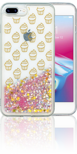 Iphone 7 PLUS/8 PLUS MM Water Glitter Cup Cake