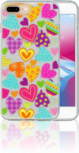 Iphone 7 PLUS/8 PLUS MM Hearts Glitter Hybrid