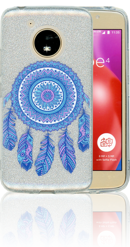 Motorola E4 MM Feathers Glitter Hybrid