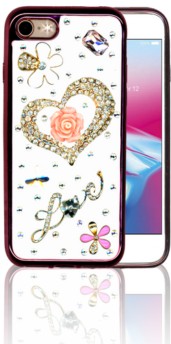 Iphone 7/8 MM Bling 3D Heart