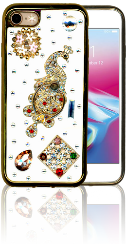 Iphone 7/8 MM Bling 3D Peacock