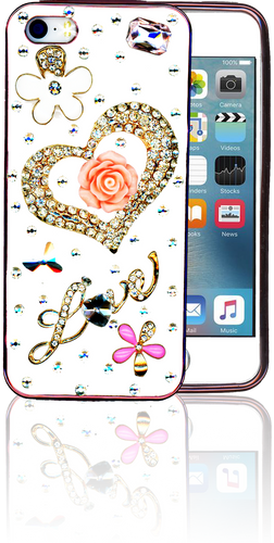Iphone 5/5S MM Bling 3D Heart