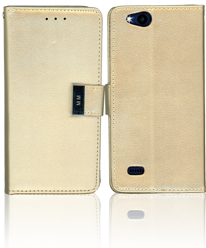 ZTE Tempo X MM Premium Folio Wallet Gold