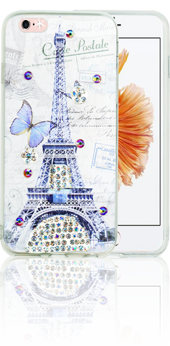 Iphone 6/6S MM Electroplated Bling Paris Butterfly