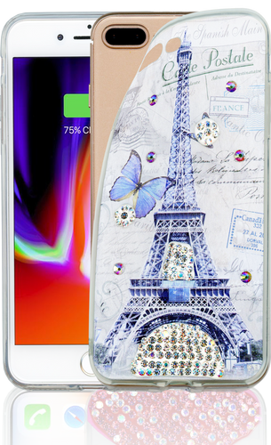 Iphone 7 PLUS/8 PLUS MM Electroplated Bling Paris Butterfly