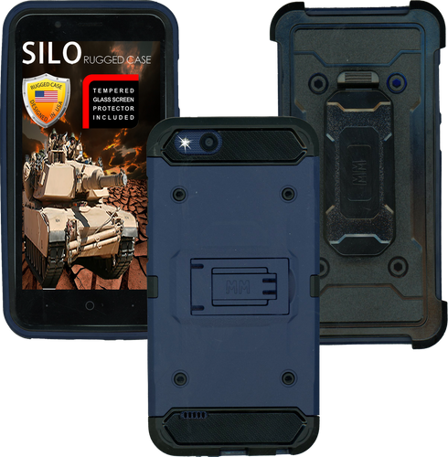 ZTE TEMPO X MM Silo Rugged Case DARK BLUE