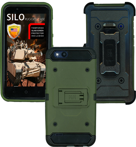ZTE TEMPO X MM Silo Rugged Case ARMY GREEN