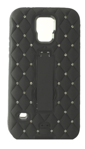 HTC M8 Dual Bling With Kickstand Black