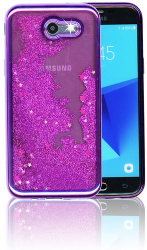 Samsung Galaxy J3 Emerge MM Electroplated Water Glitter Purple