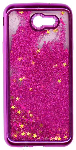 Samsung Galaxy J7(2017) MM Electroplated Glitter Case With Stars Pink