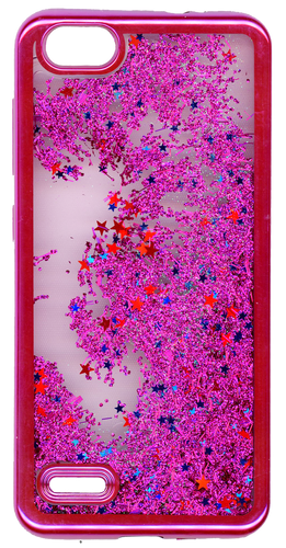 ZTE Blade Force MM Electroplated Water Glitter Case With Stars Hot Pink