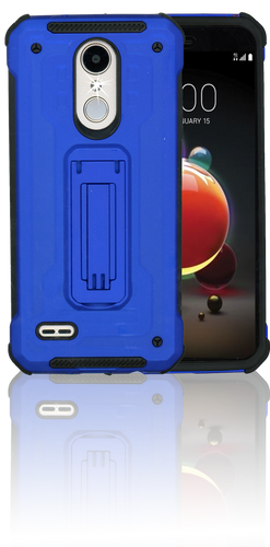 LG Aristo 2 MM Opal Kickstand Blue(Full Covered Tempered Glass Included)