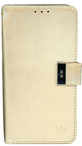 Motorola E4 PLUS MM Premium Folio Wallet Gold