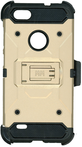 ZTE Warp 8 MM Silo Rugged Case Gold(Tempered Glass Included)