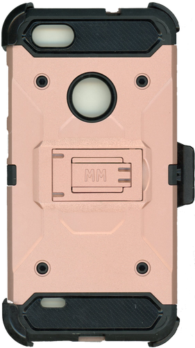 ZTE Warp 8 MM Silo Rugged Case Rose Gold(Tempered Glass Included)