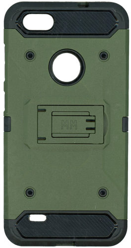 ZTE Warp 8 MM Silo Rugged Case Army Green(Tempered Glass Included)