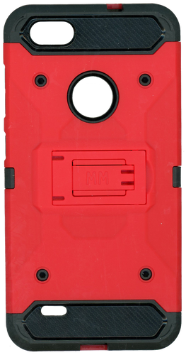 ZTE Warp 8 MM Silo Rugged Case Red(Tempered Glass Included)