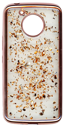 Motorola E4 PLUS Electroplated glitter bling Rose Gold