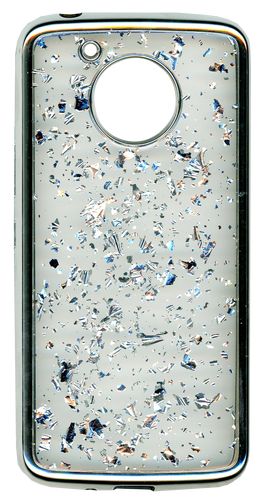 Motorola E4 PLUS Electroplated glitter bling Silver