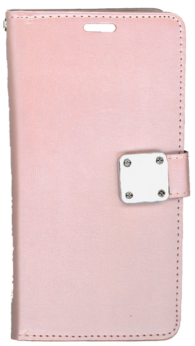 Motorola E4 PLUS Premium Folio Wallet Rose Gold