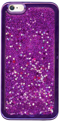 Iphone 6PLUS/6SPLUS MM Electroplated Glitter Case With Stars Hot Pink