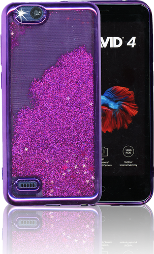 ZTE Tempo X MM Electroplated Water Glitter Case With Stars Purple