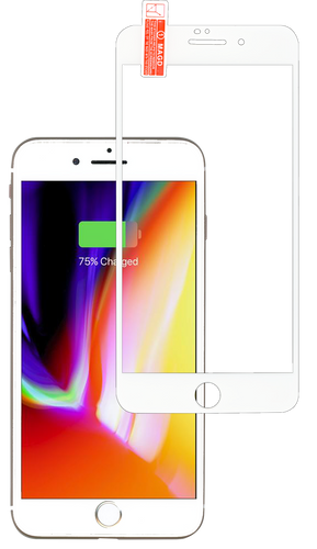 iPhone 8 Plus/7Plus 3D Full Covered Tempered Glass White