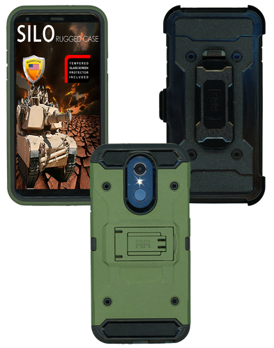 LG Q7 MM Silo Rugged Case Army Green
