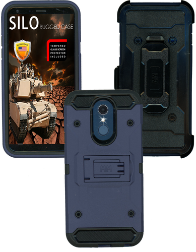 LG Q7 MM Silo Rugged Case Navy
